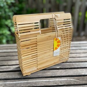 C&C California - Bamboo Summer Basket Tote Handbag